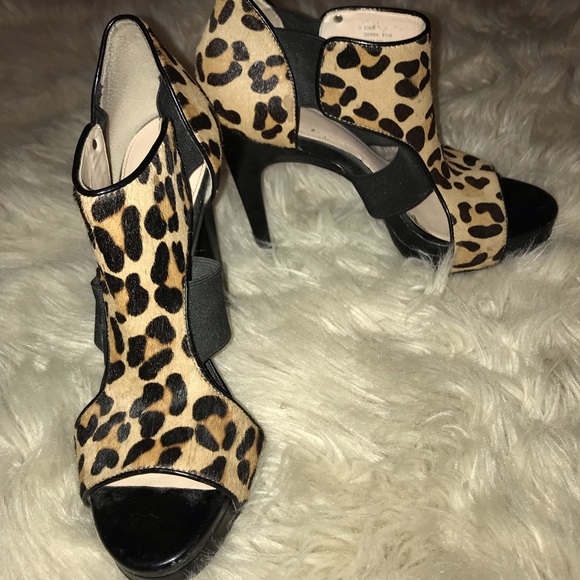 leopard heels open toe